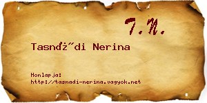 Tasnádi Nerina névjegykártya